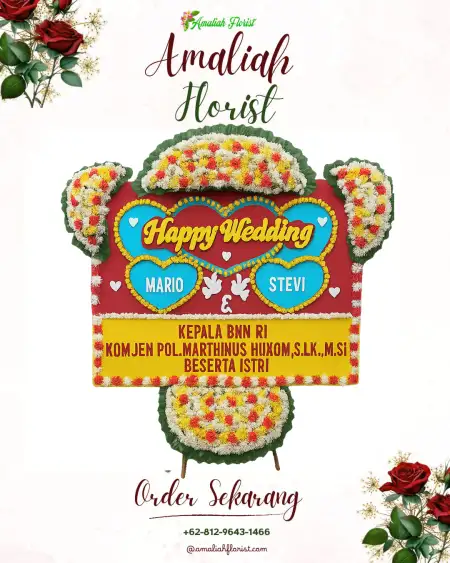 Papan Bunga Pernikahan Curugmuncar